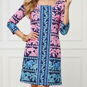 Colorful Elephant Print Dress